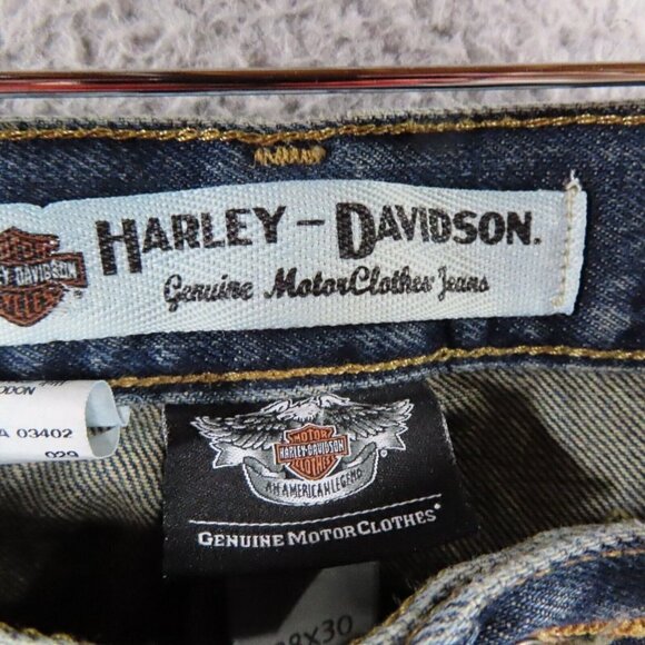 Harley-Davidson Genuine Motor Clothes Jeans Mens 38 x 30 Blue Relaxed Straight - Picture 8 of 14